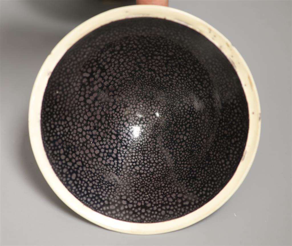 Three Chinese black glazed bowls